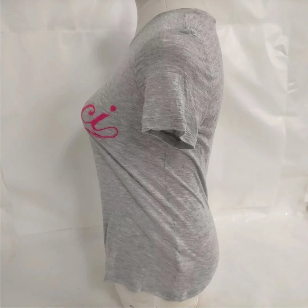 Gucci Gray & Pink Logo Top - Size XS - Picture 4 of 9